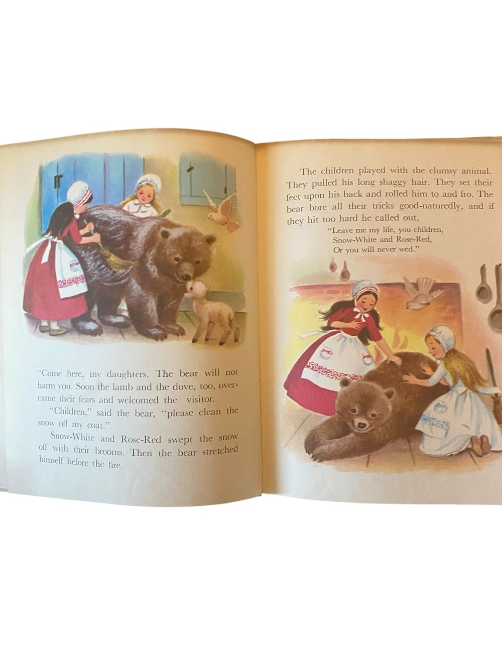 Vintage 60s hardcover Snow-White Rose-Red Rand McNally Children’s book Fairytale - Picture 7 of 10